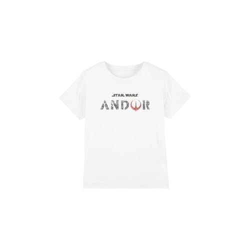 Star Wars Andor Logo Unisex Kids T Shirt, White, 9-10 Years