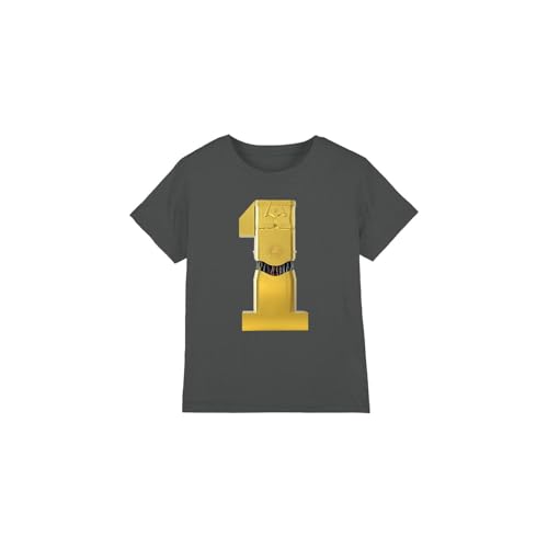 Star Wars C3PO 1 Unisex Kids T Shirt, Charcoal, 3-4 Years