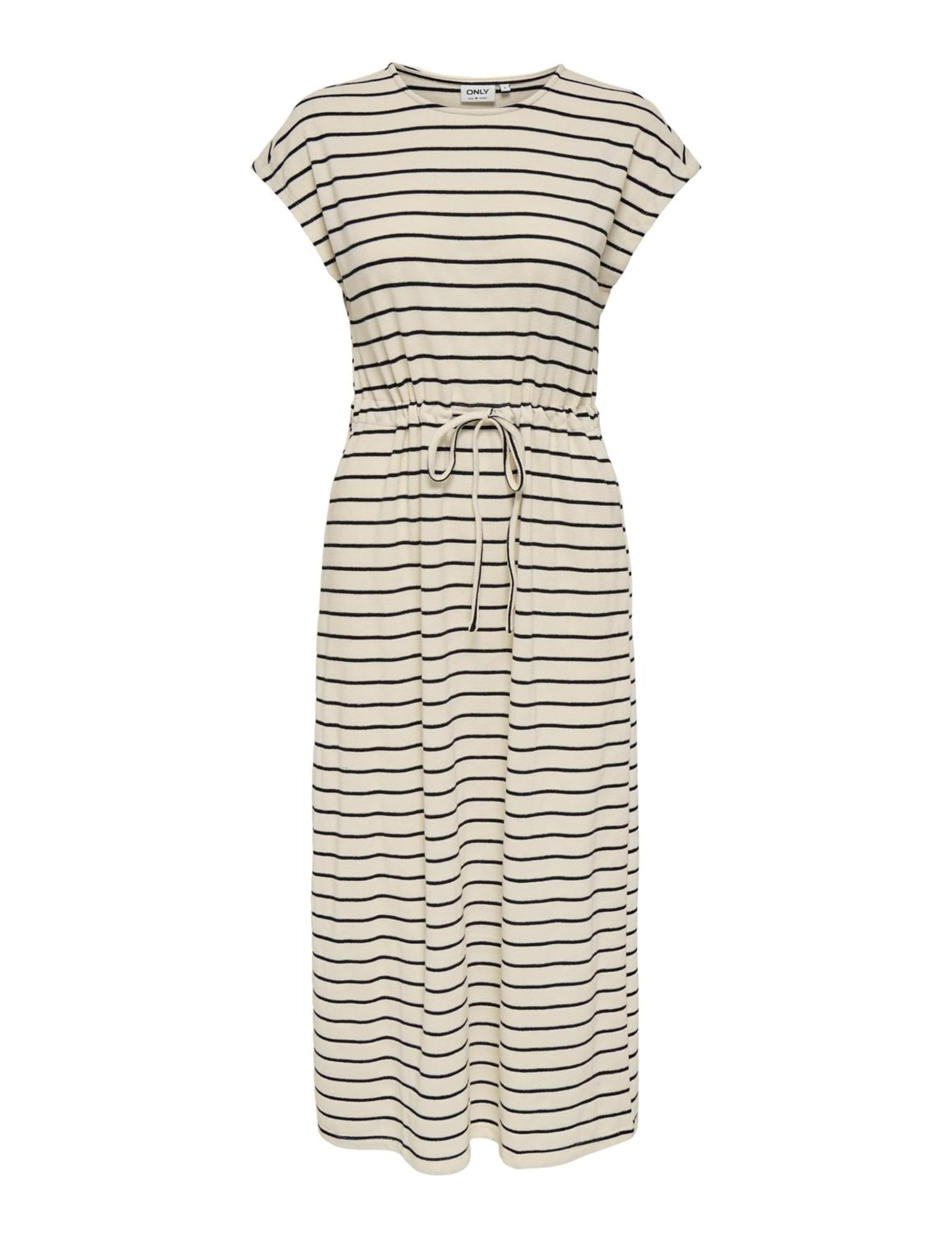 Onljana S/S O-Neck Dress SWT, Cloud dancer, XS