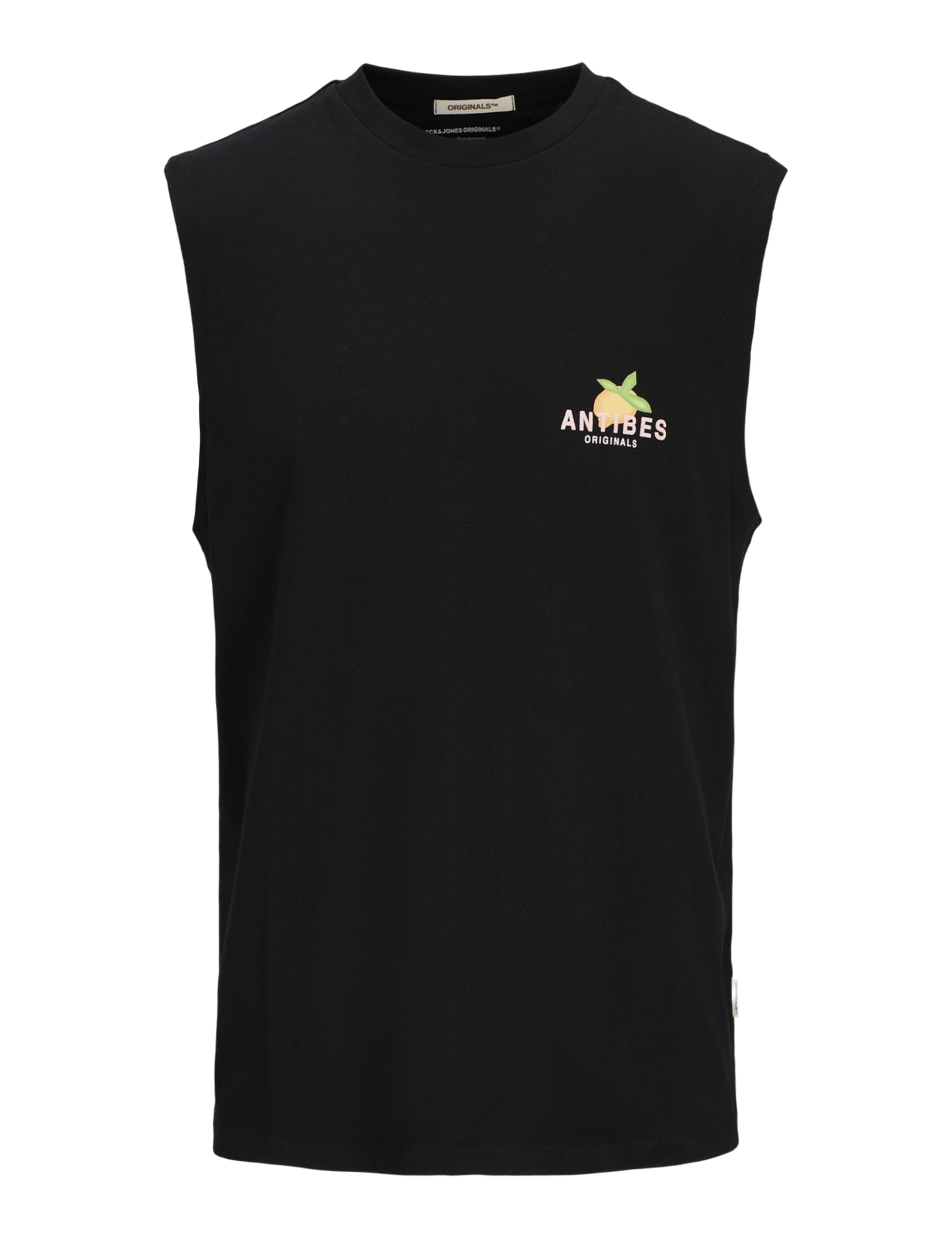 JACK & JONES Men's Jorcanggu Back Graphic Tee SL Crew Neck, Black, XS