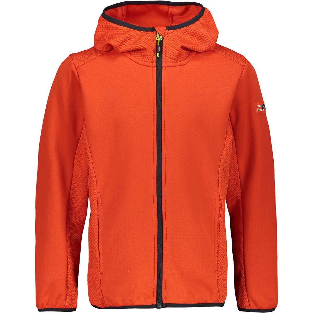 CMP - Kids Grid-Tech Fleece Jacket with Fixed Hood Flame 98