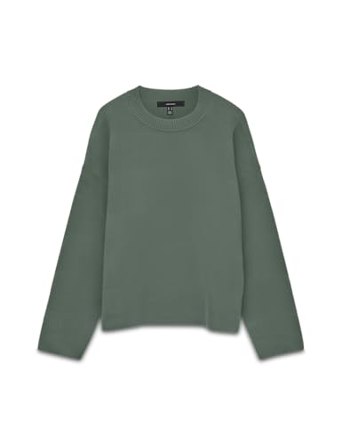 VERO MODA Vmsilje LS O-Neck Boxy Pullover Noos, Laurel Wreath, S