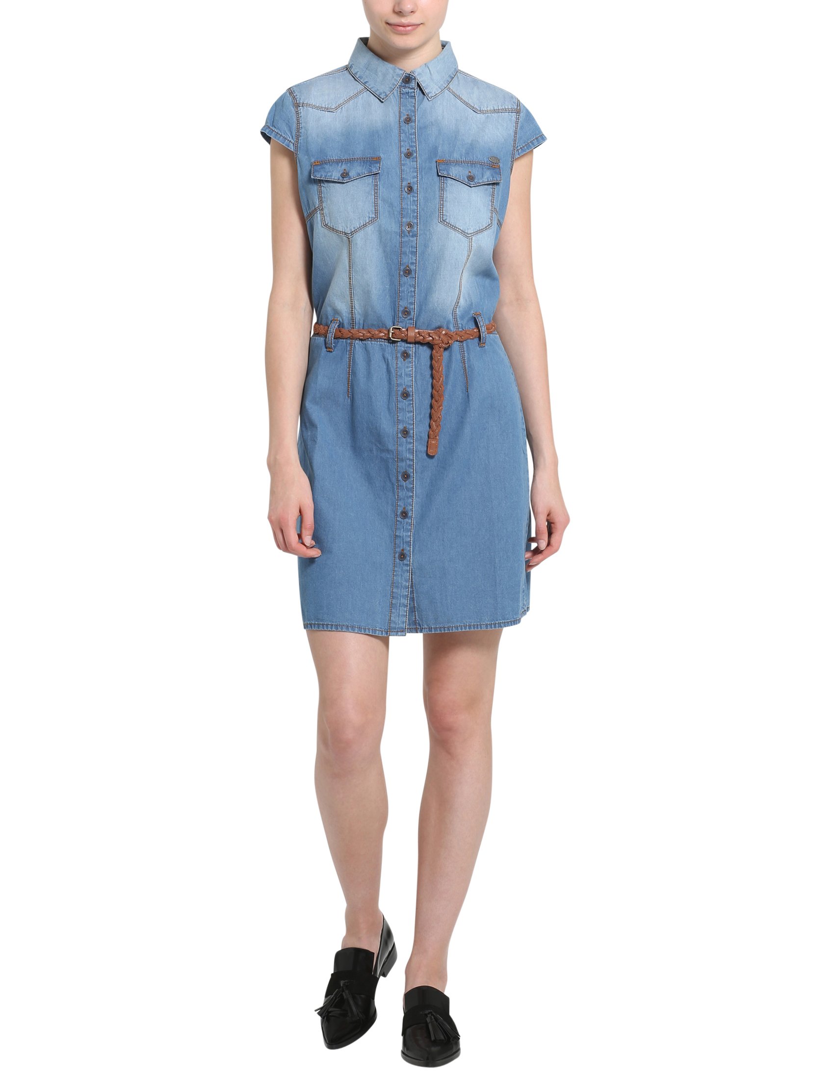 Berydale Women's Denim Dress, Light Blue, 10