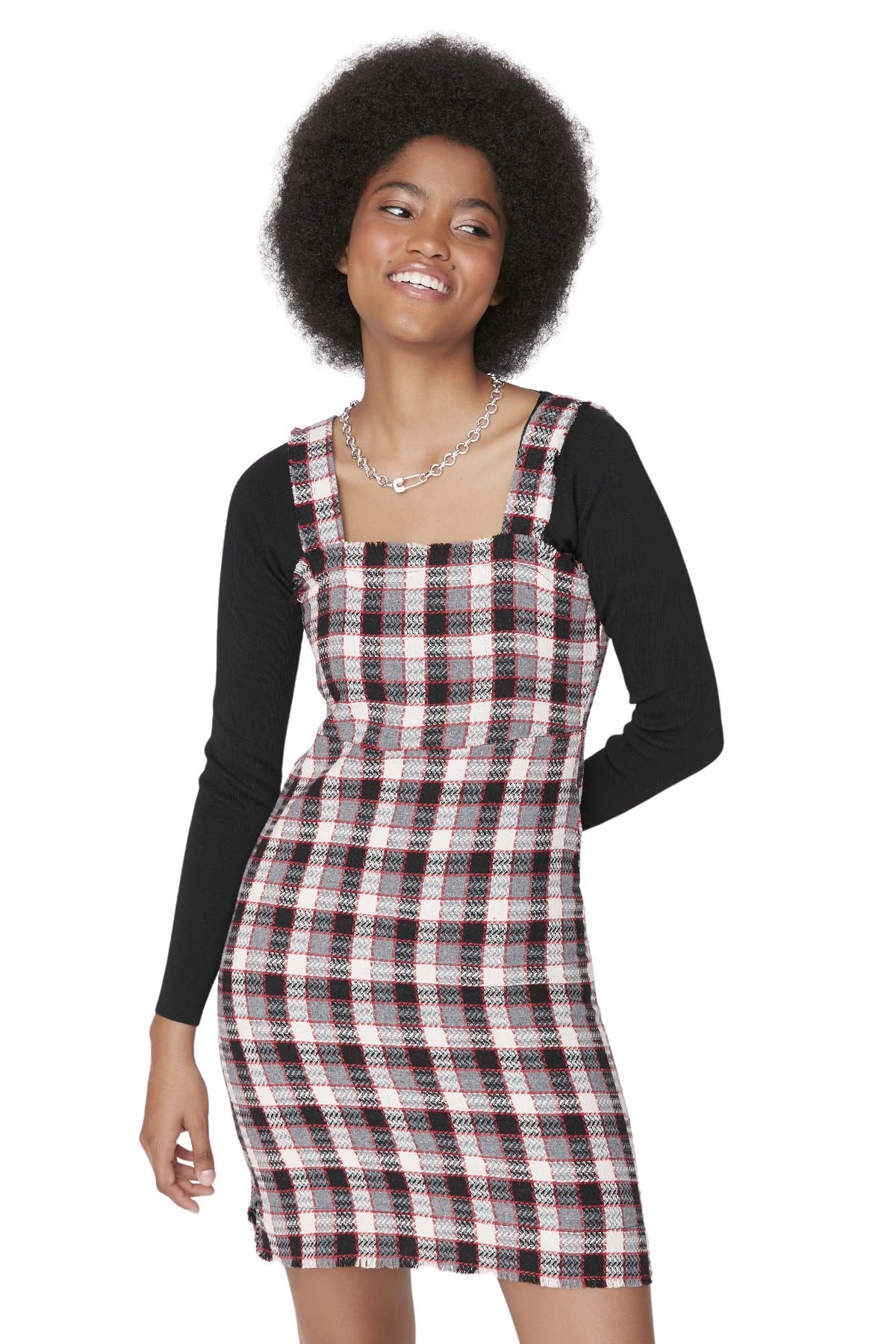 Trendyol FeMan Mini Jile Slim fit Woven Dress Black