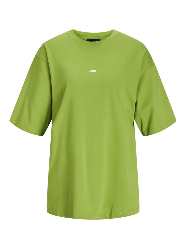 Jxandrea Loose SS Every Logo Tee Noos, Fog/Print: Feather Grey Jjxx Logo, Large