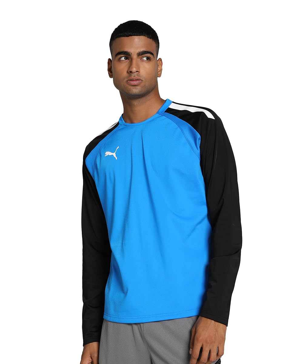 PUMA Men's TeamLIGA Training Sweat Sweater, Electric Blue Lemonade-Puma Black, S