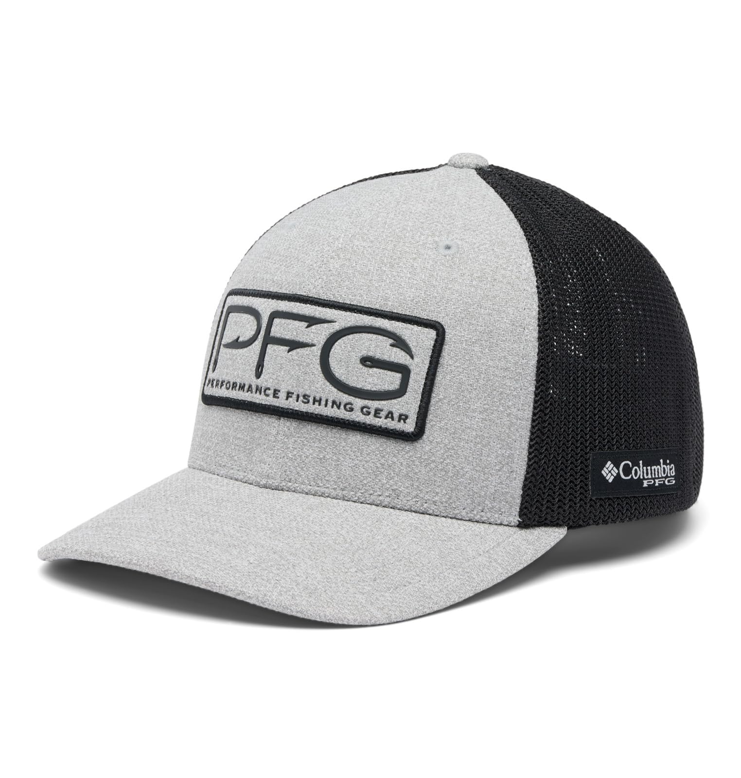 Columbia Unisex's PFG Hooks Mesh Ball Cap, Cool Grey Heather/Black, S/M