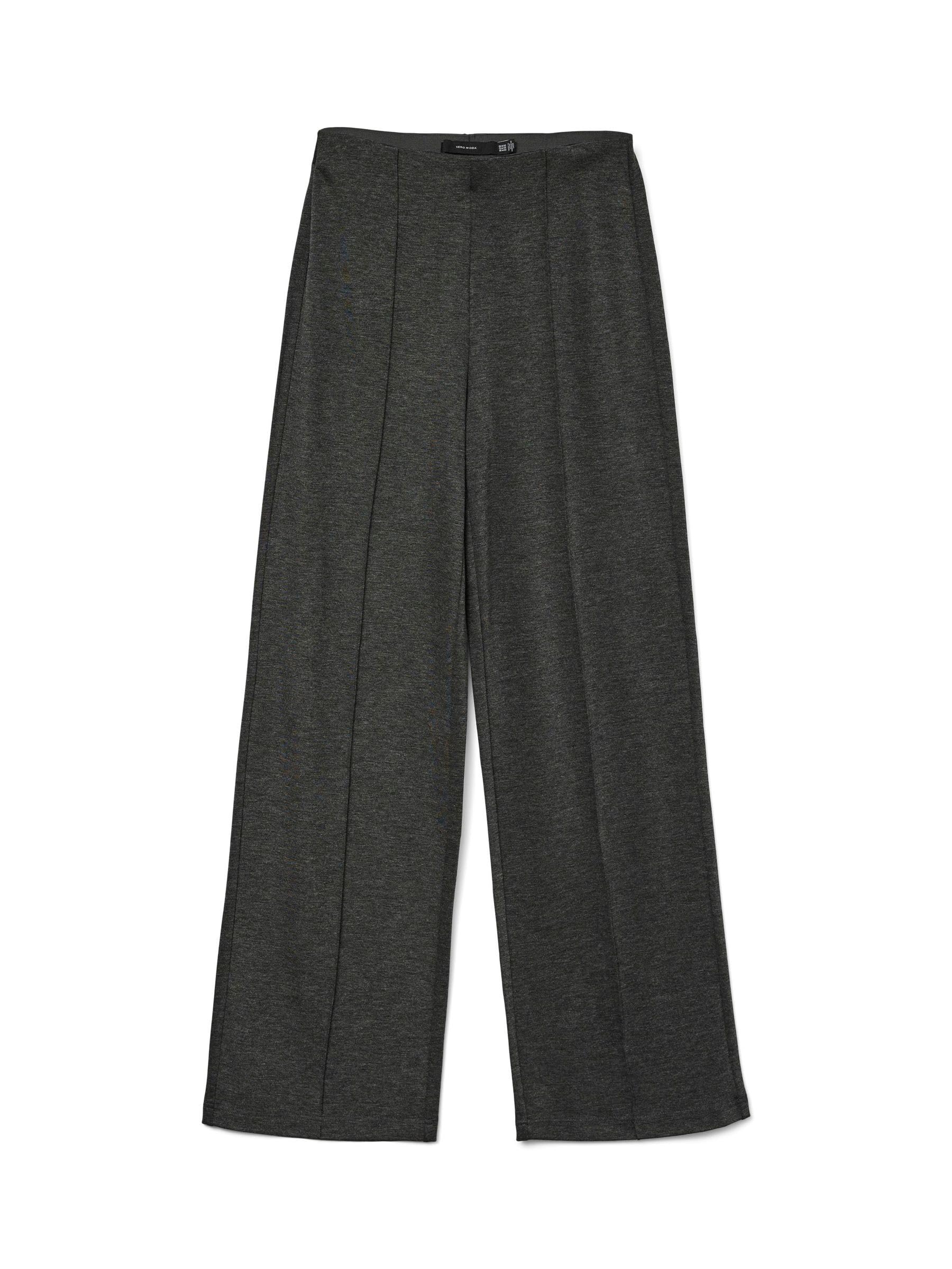 VERO MODA Vmeva Hw Wide Pull On Pant Noos, Dark Grey Blend, M / 30L