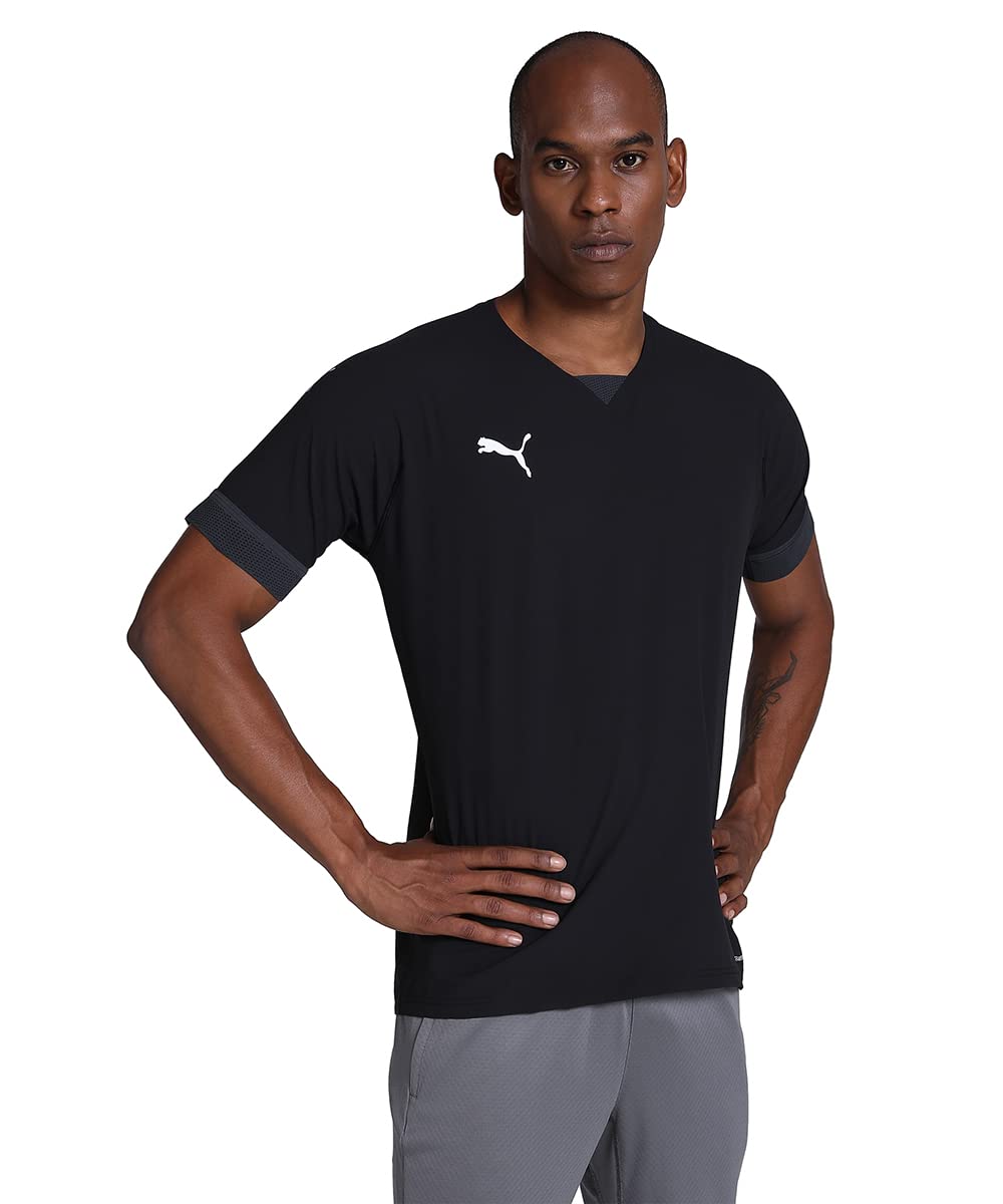 PUMA Men's Teamfinal Jersey Football Shirt, Puma Black-phantom Black, L