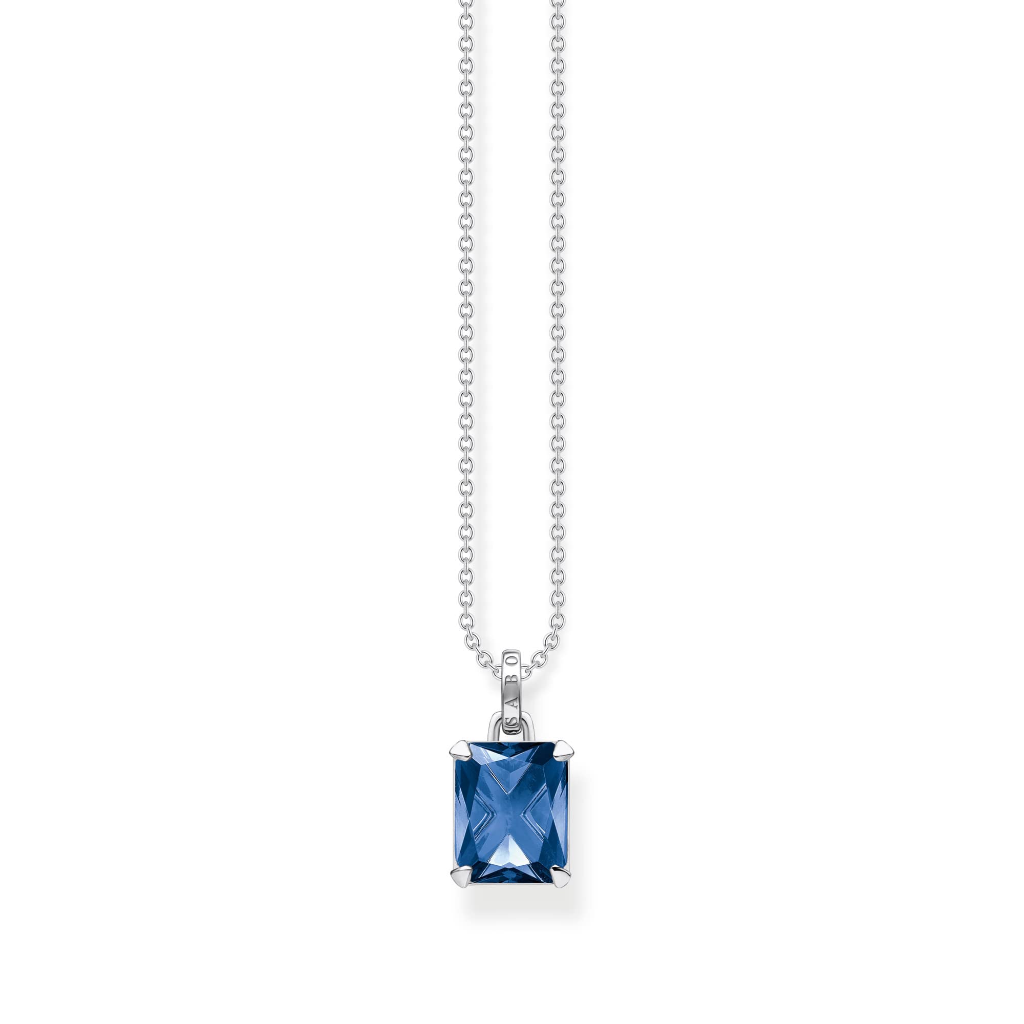 Thomas Sabo Women Necklace Blue Stone 925 Sterling Silver KE1964-699-1
