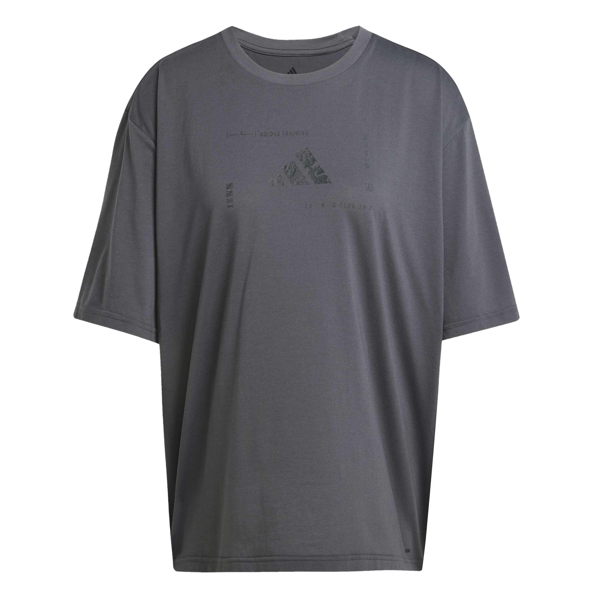 adidas Women's Climacool Training Graphic T-Shirt, Grey six, XXS