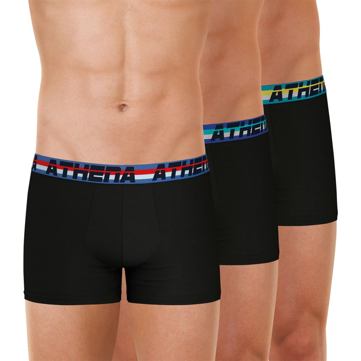 Athéna Men's COTON Underwear, NOIR/NOIR/NOIR,