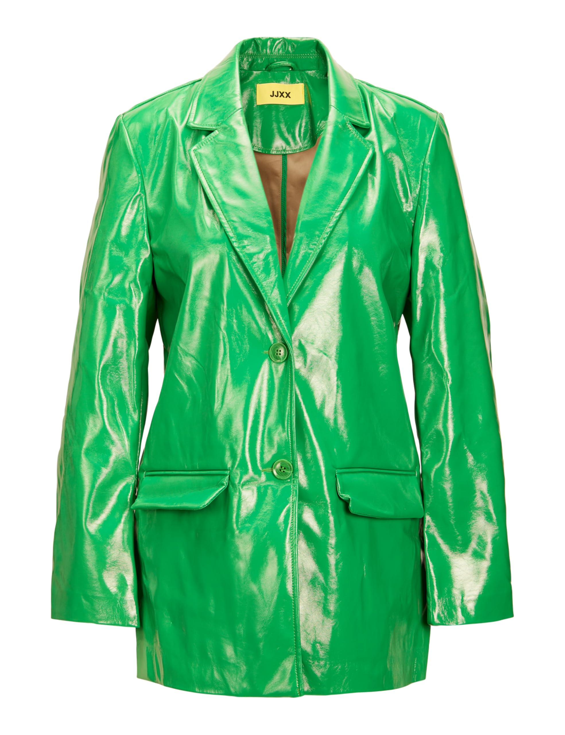 JJXX Jack & Jones Women's JXWILSON Faux Leather Blazer Blazer, Jolly Green, M