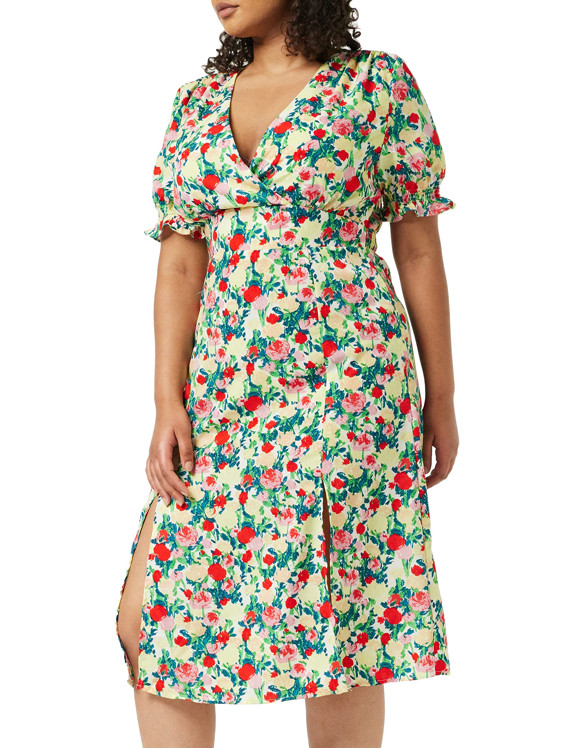 Louche Corina midi Dress in Monet Flower Print, Multi, Size 12