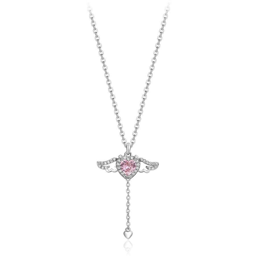 Minxie Silver Necklaces for Women, Girls, 925 Sterling Silver Necklace Cubic Zirconia Pendant