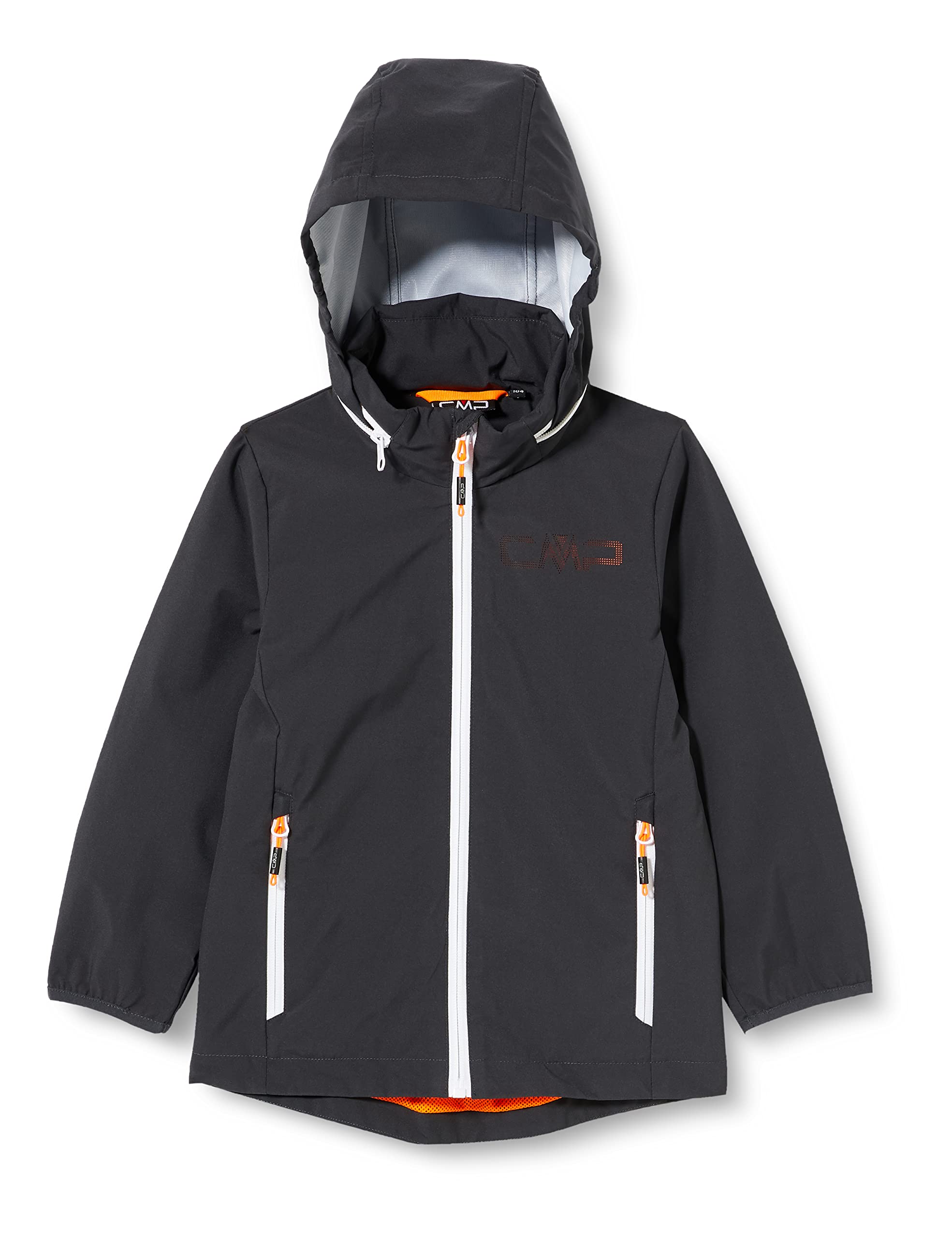 CMP Boys' Giacca Idrorepellente E Antivento Con Logo Cmp Jacket, Anthracite, 104