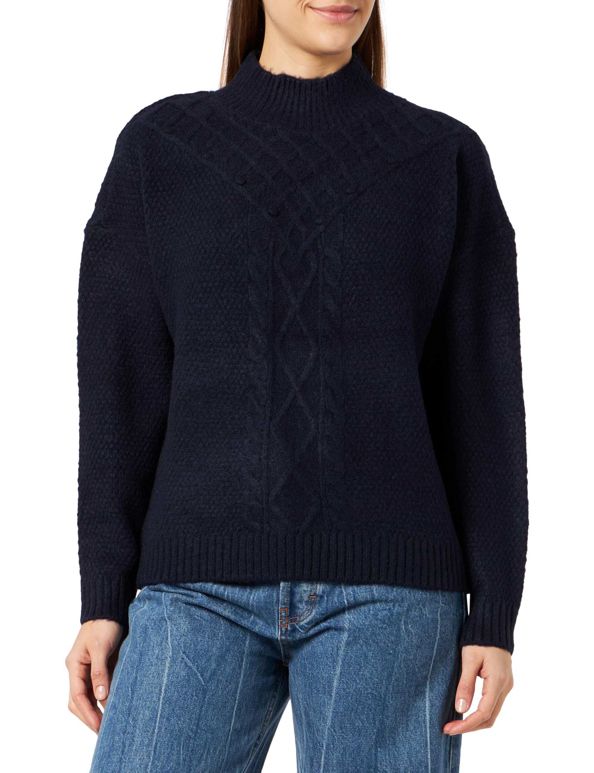 ONLY Women's Onlamber LS Highneck KNT Knitted Jumper, Night Sky/Detail: Melange, M