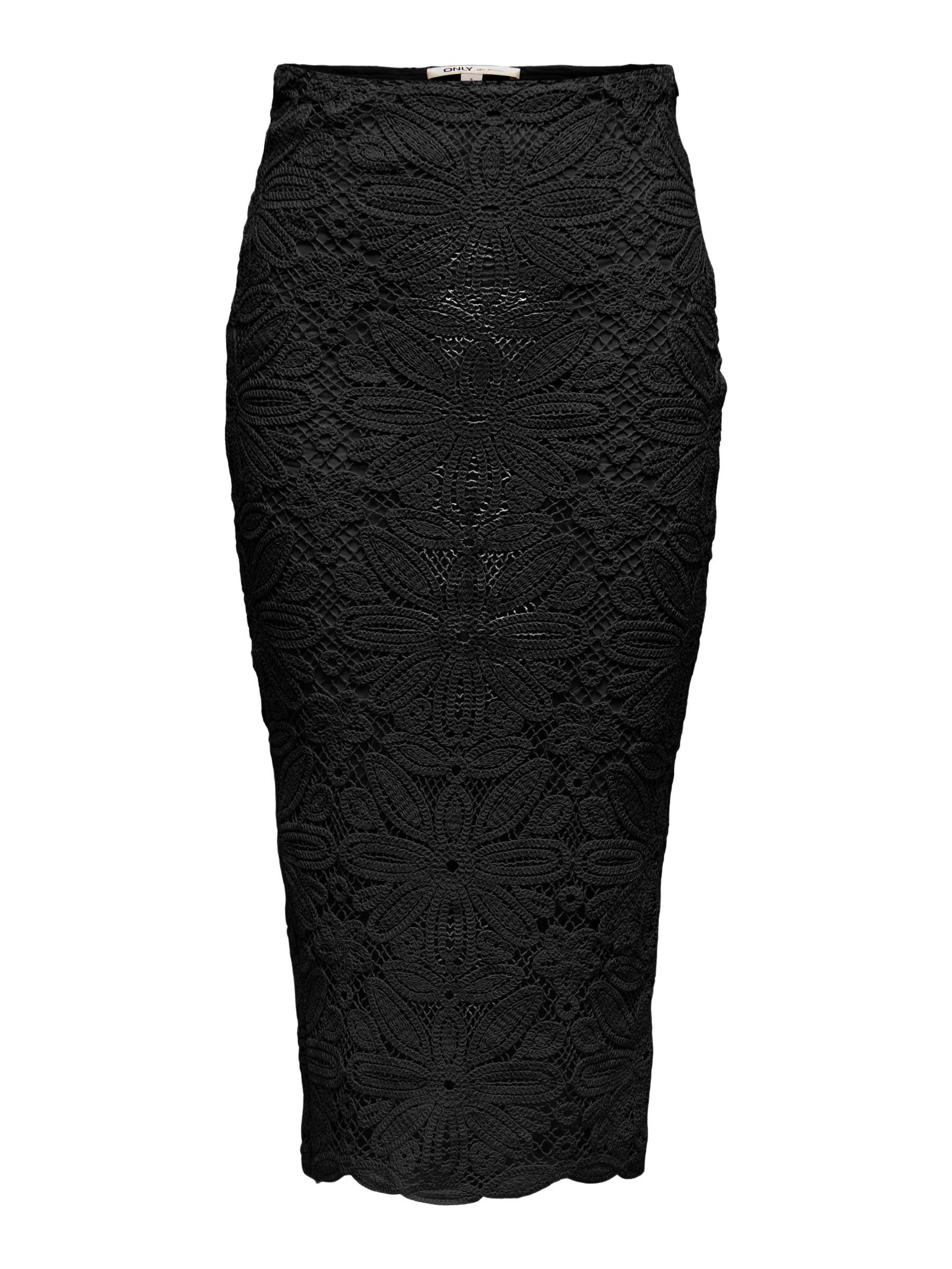 ONLY Female Skirt Onlalberte Long Skirt, Black, L