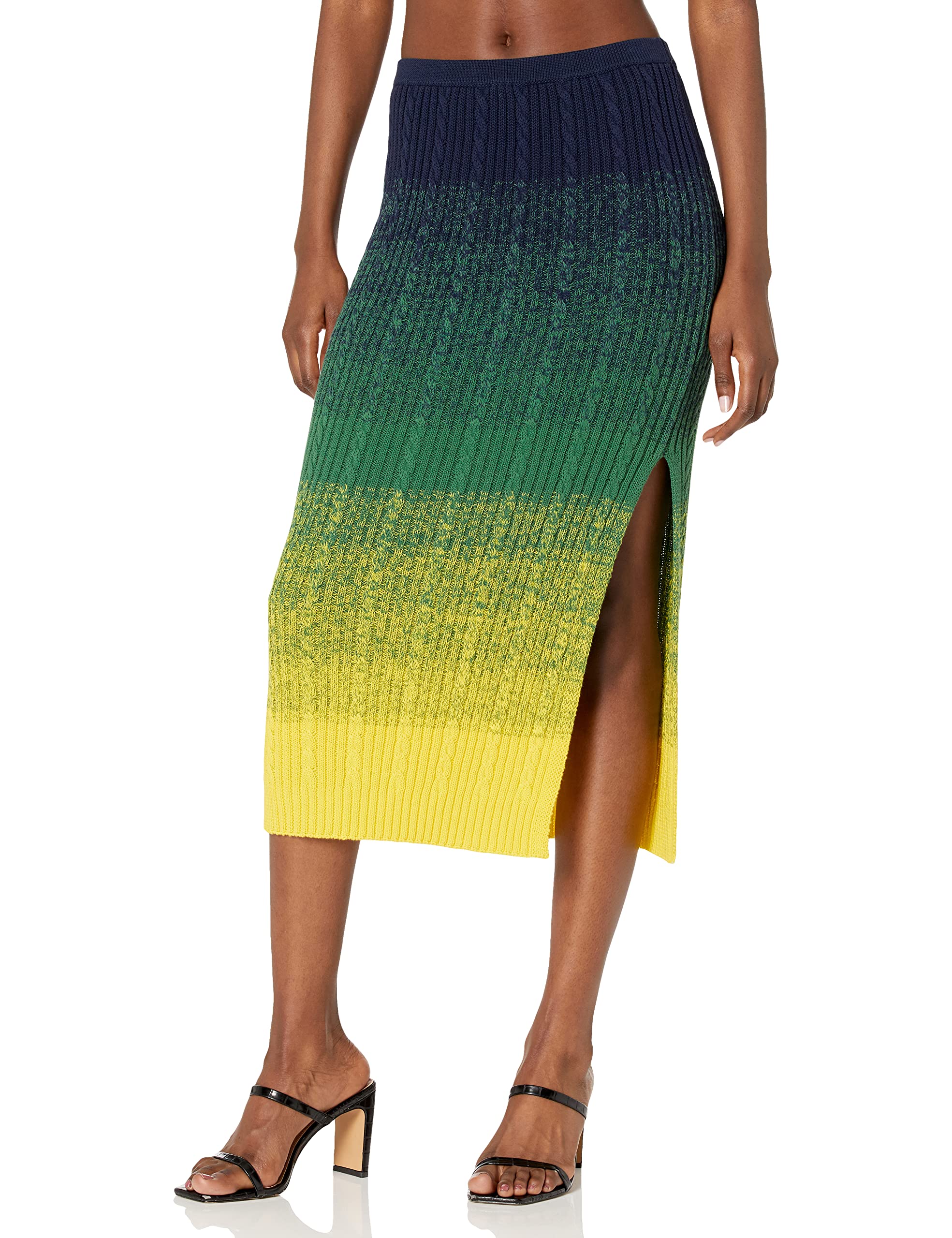 The Drop Women's Lola Ombre Midi Skirt, Navy Ombre, 5XL Plus