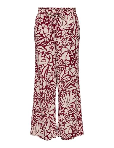ONLY Onlkaleen Life Hw Pull-Up Pant WVN, Red (red Dahlia), XS / 32L