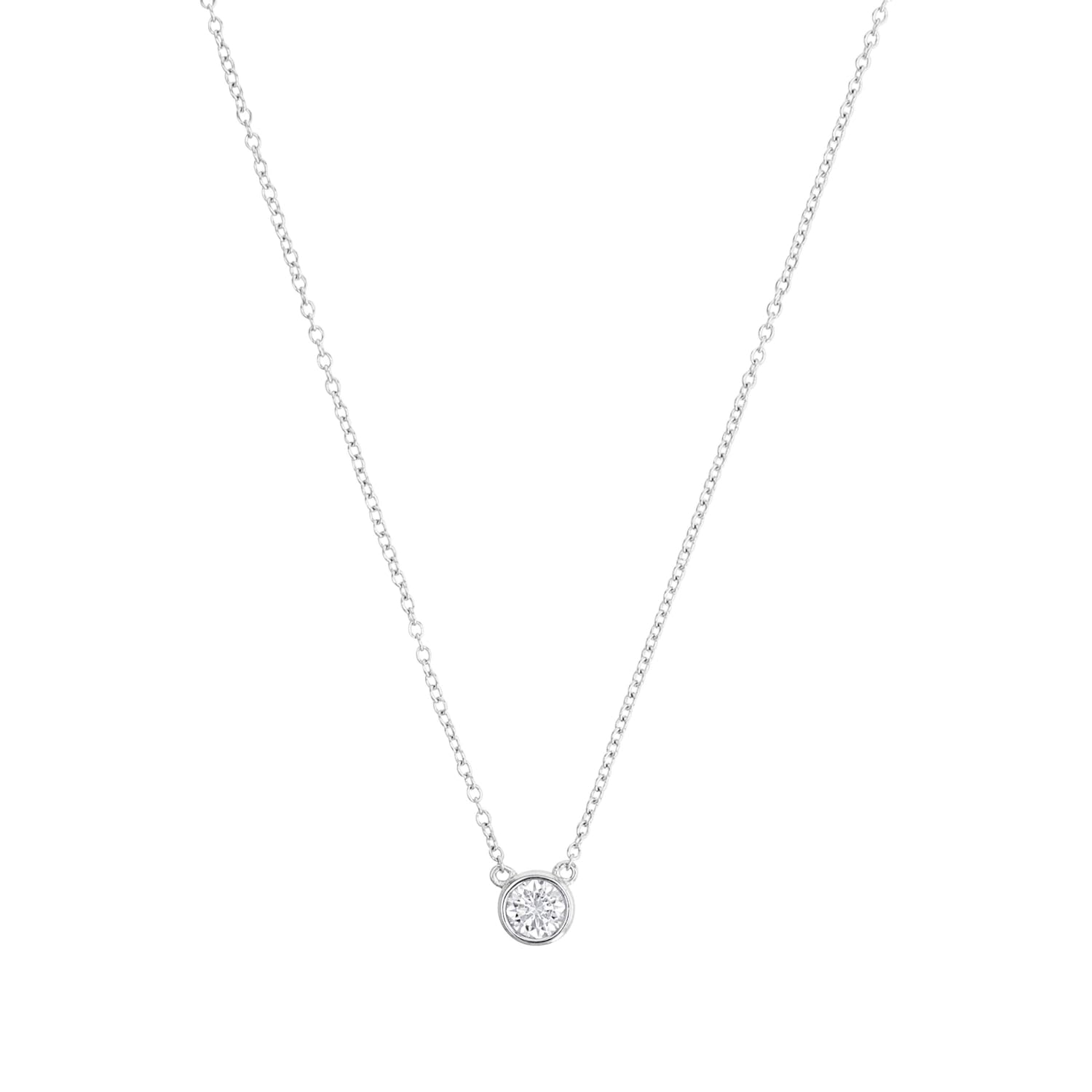 NOELANI necklace with pendant 925 Sterling silver woman necklace, with zirconia synth., 40+5 cm, silver, comes in jewelry gift box