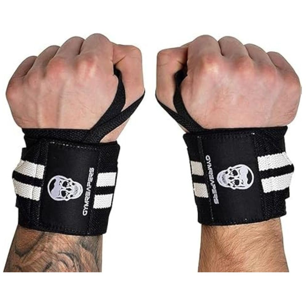 Gymreapers Weightlifting Wrist Wraps (Competition Grade) 18" Professional Quality Wrist Support with Heavy Duty Thumb Loop - Best Wrap for Powerlifting, Strength Training, Bodybuilding