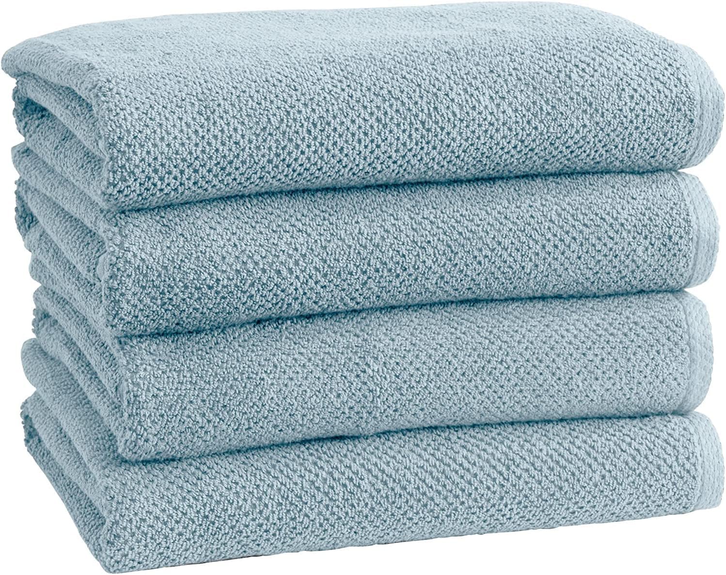 Simpli-Magic Popcorn Textured Bath Towels (4 Pack, Blue)