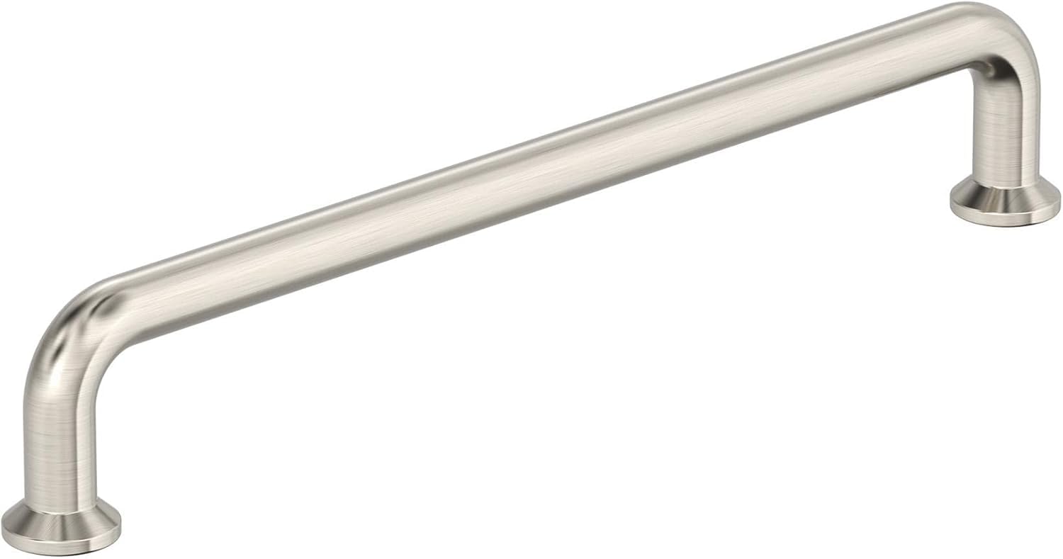 Amerock BP37381G10 Factor Cabinet Pull, Satin Nickel, 6-5/16 inch (160mm) Center-to-Center
