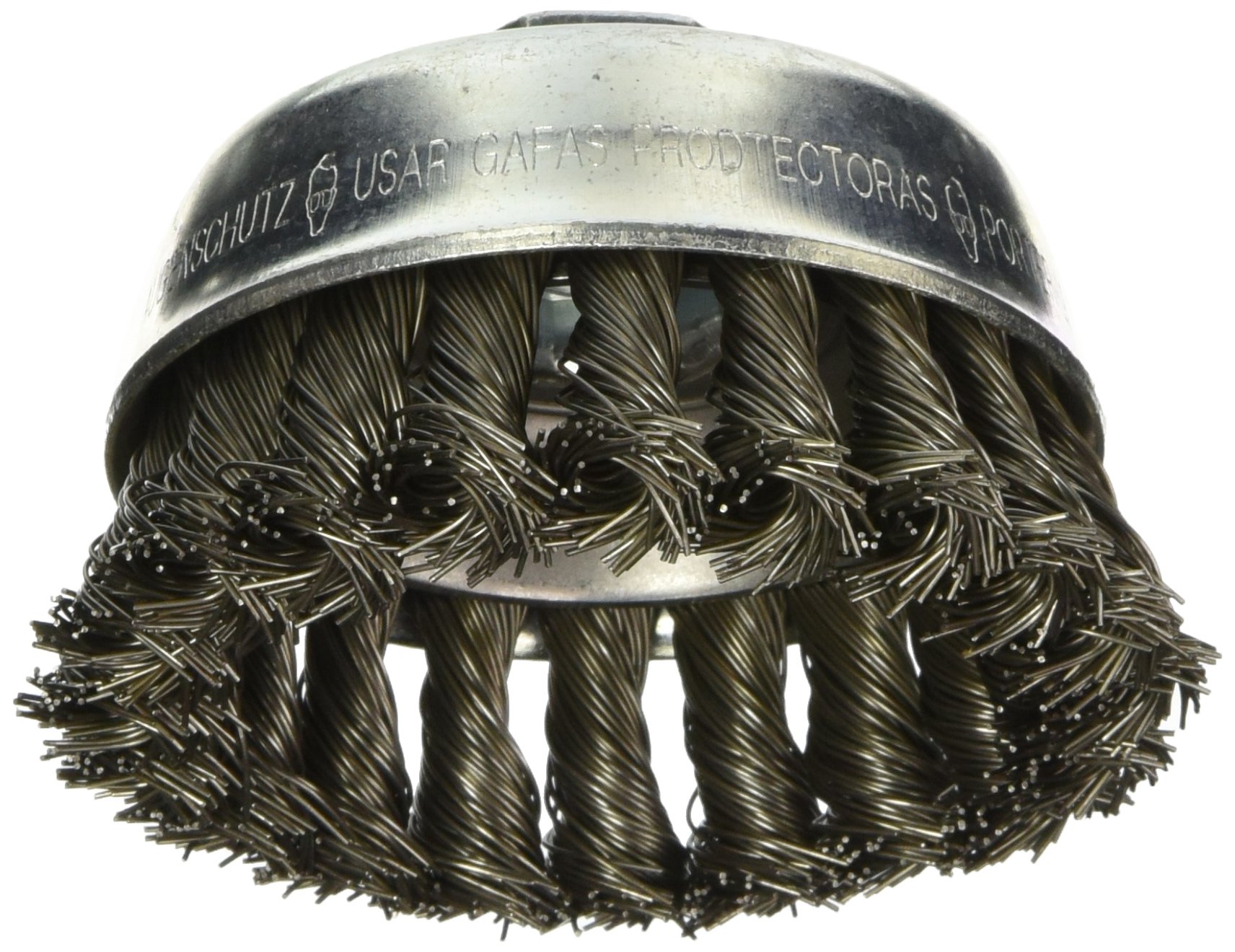 Bosch WB509 3" Cup Brush, Knotted, Carbon Steel, 5/8" x 11" Arbor