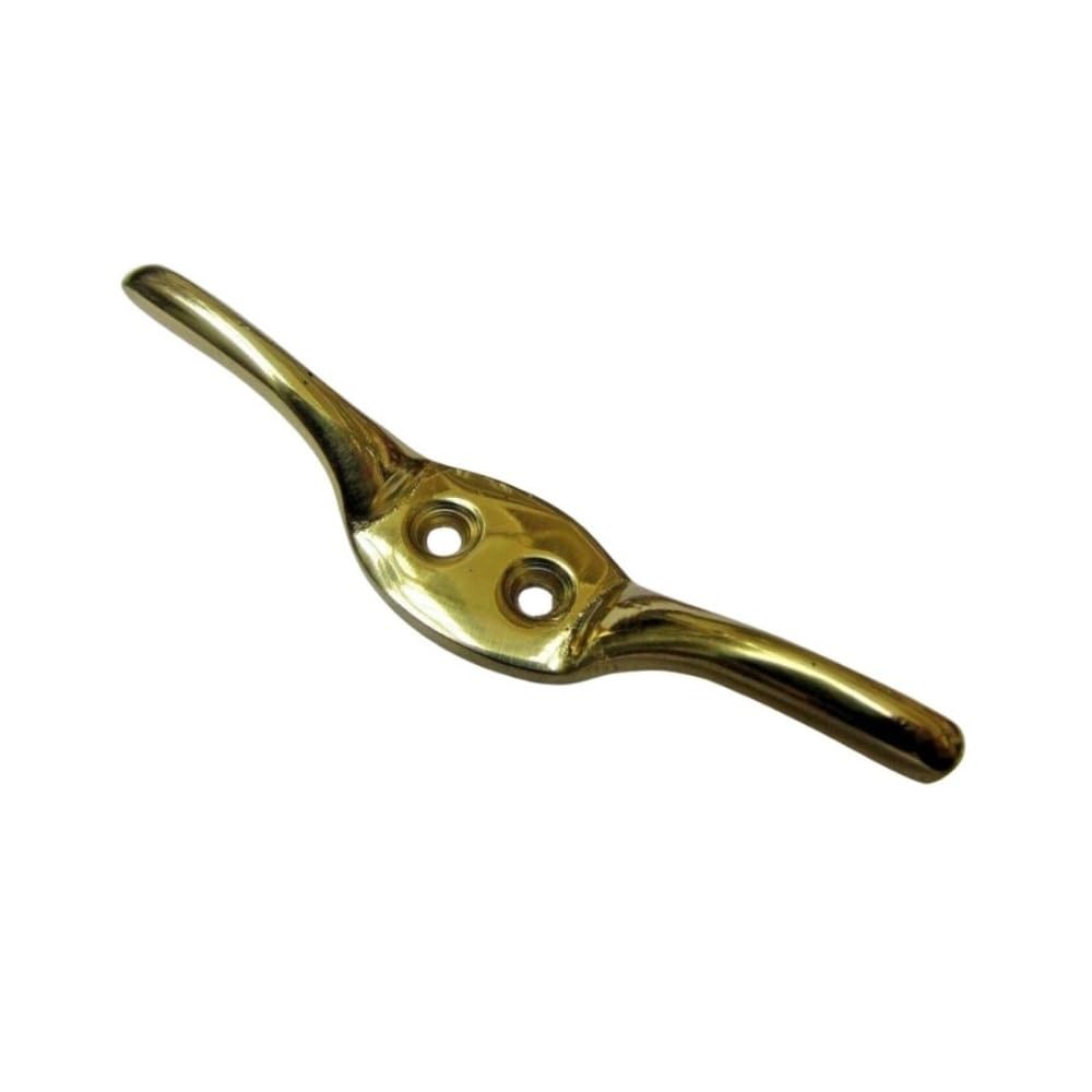 Merriway BH03421 Cleat Hook, 100mm (4 inch) - Polished Brass