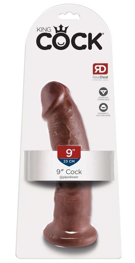 Pipedream King Cock Dildo, Brown, 9 Inch