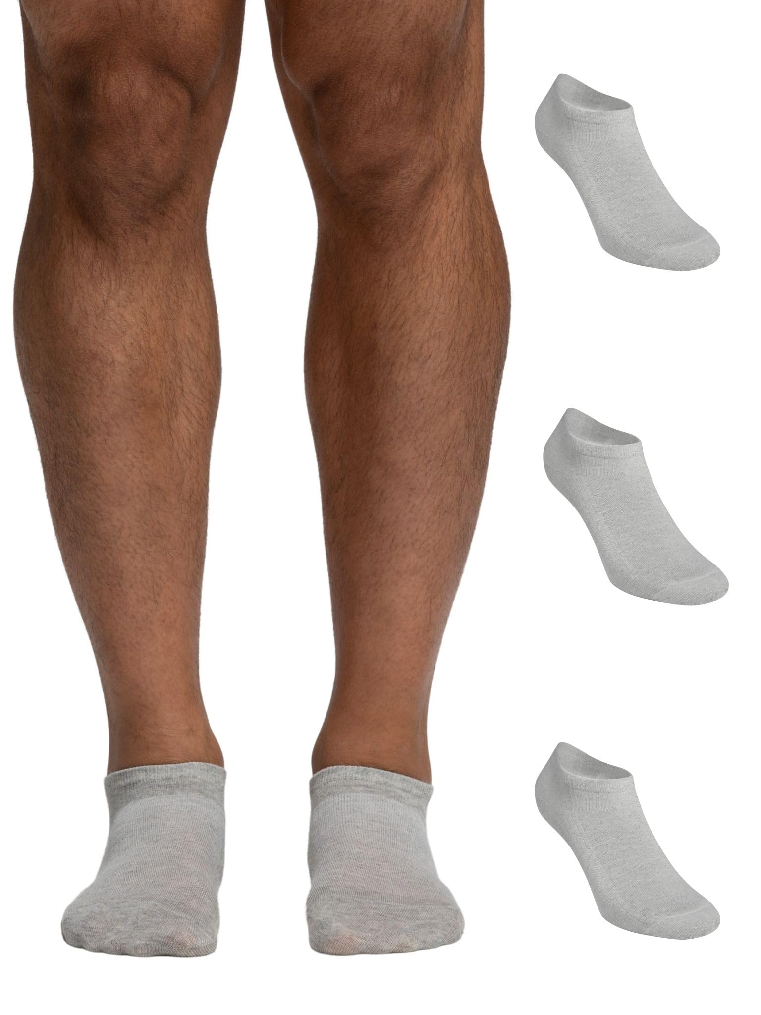 POMPEA Cotton Ankle Socks (pack of 3) Men - Grey - 12/15