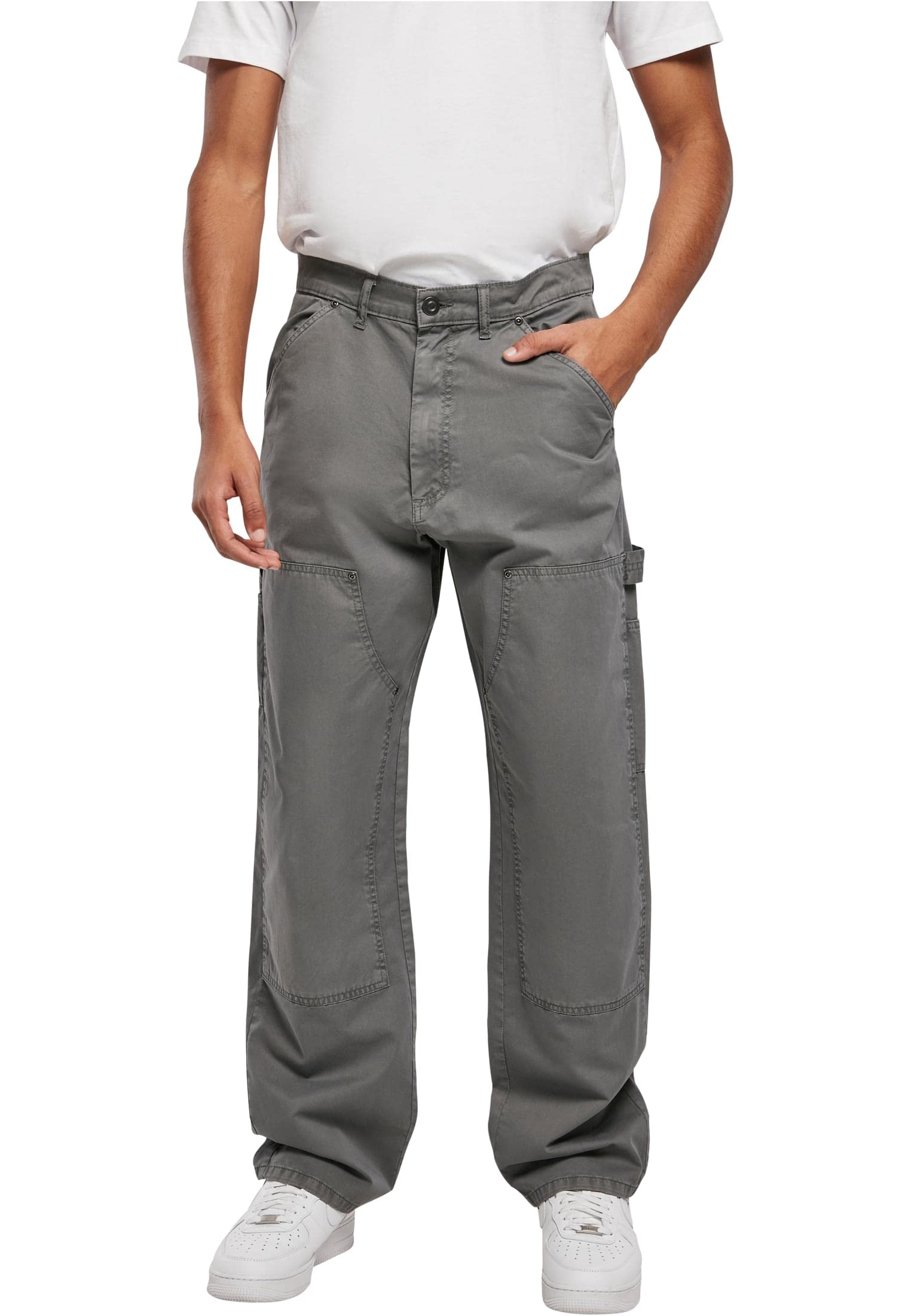 Urban Classics Men's Double Knee Carpenter Trousers Trousers, Darkshadow, 34 UK