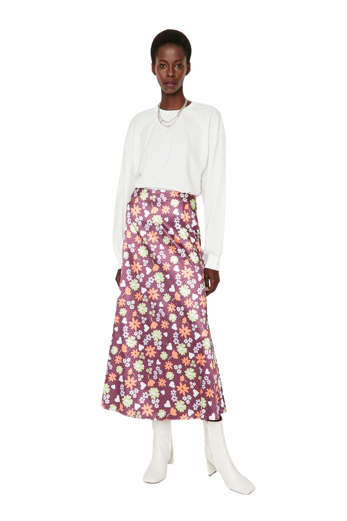 Trendyol Skirt - Black - Midi