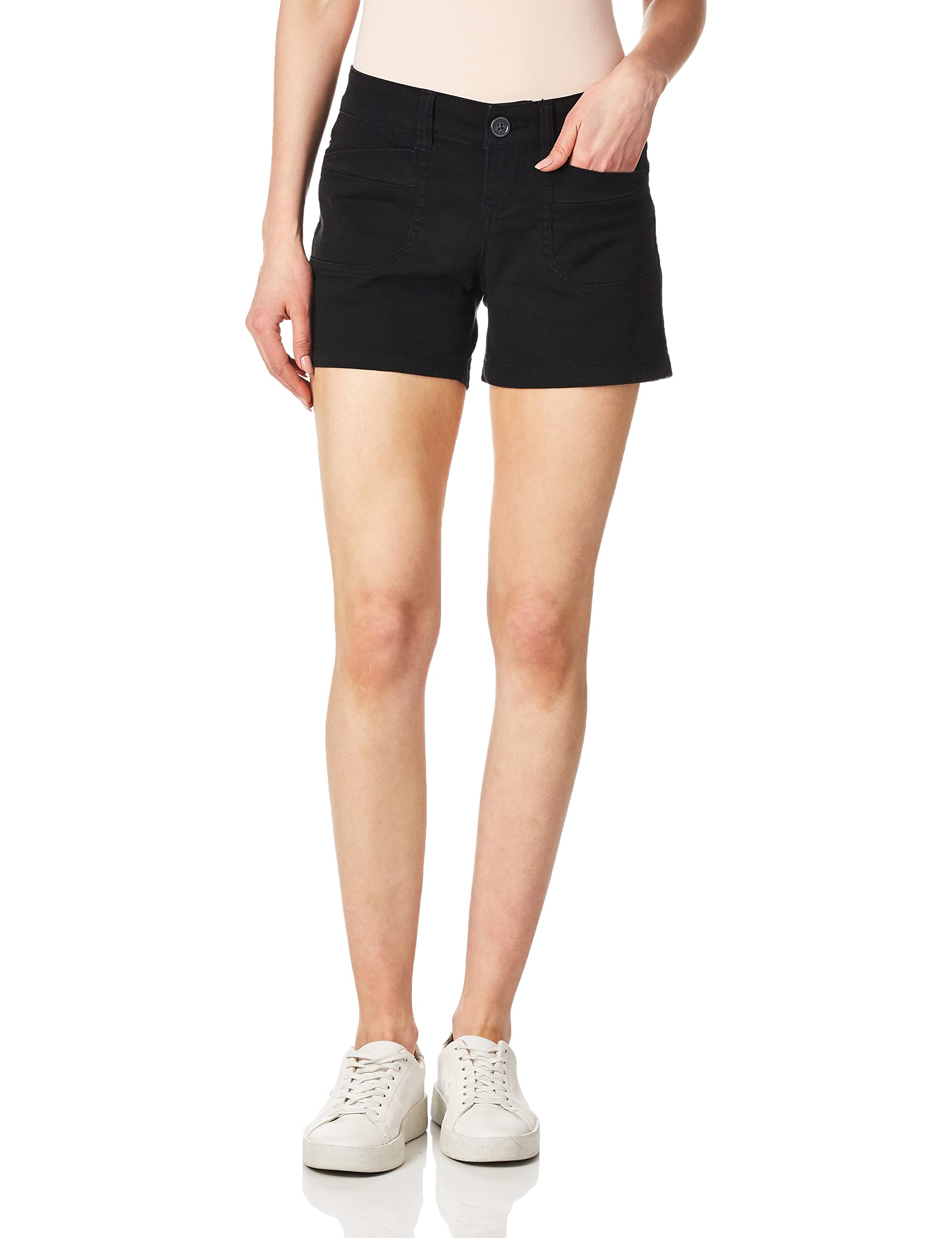 UNIONBAY Women's Darcy Casual Shorts, Black, 3