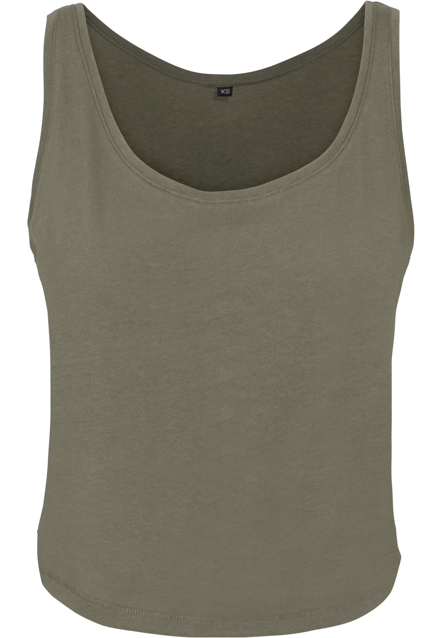 Build Your Brand Women's By051 Oversized Tank Top T-Shirt, Olive, XXL