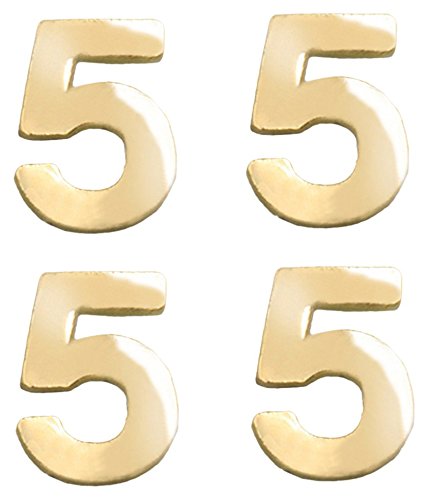 Efco Wax Decoration Number 5 8 mm 4 pcs. Gold Brilliant