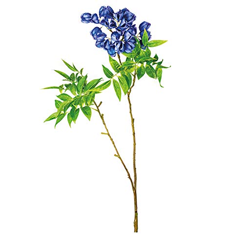 EUROCINSA Ref. 40800C34 Green Branch with Flower Lantern, Box of 6, Blue, 80 cm