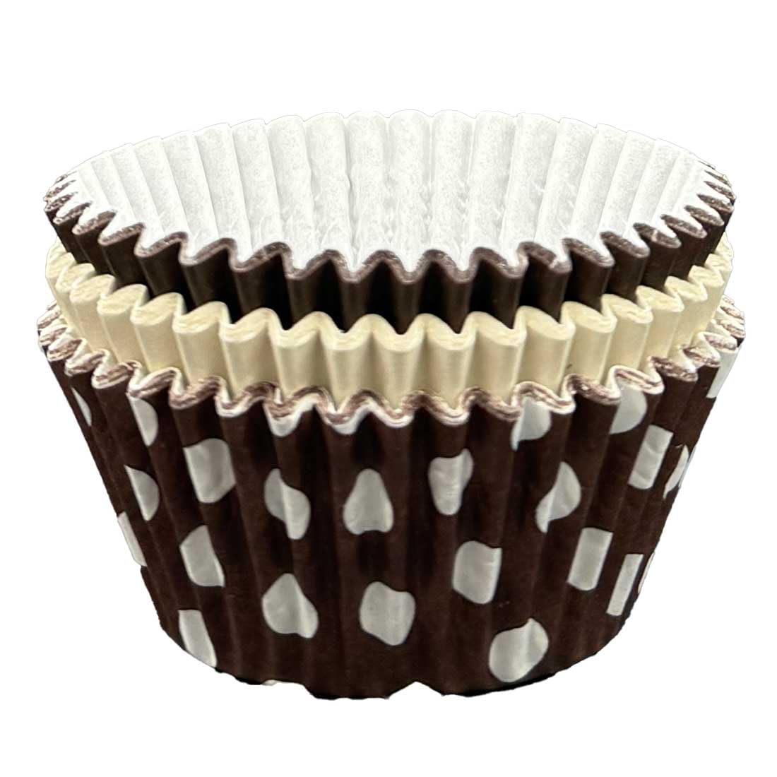 Scrumptious 5045 Brown Polka Mix Cupcake x 36 Cases