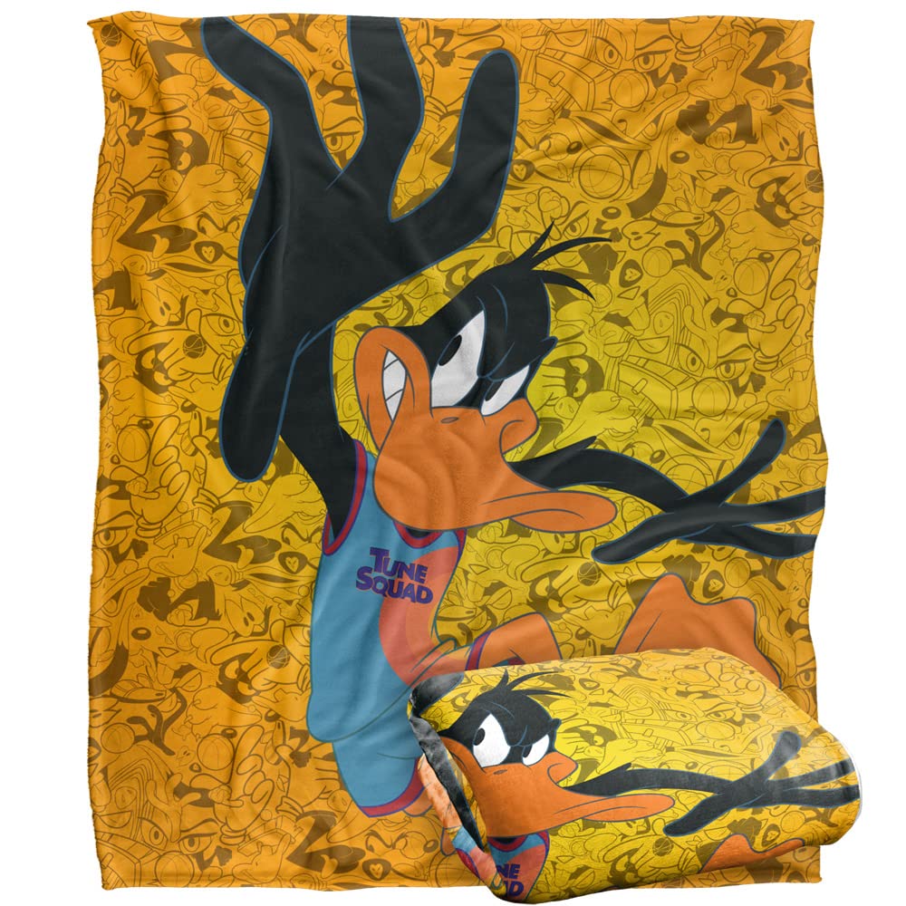 SPACE JAM: A New Legacy Daffy Jumping Officially Licensed Silky Touch Super Soft Throw Blanket 152 x 127 cm