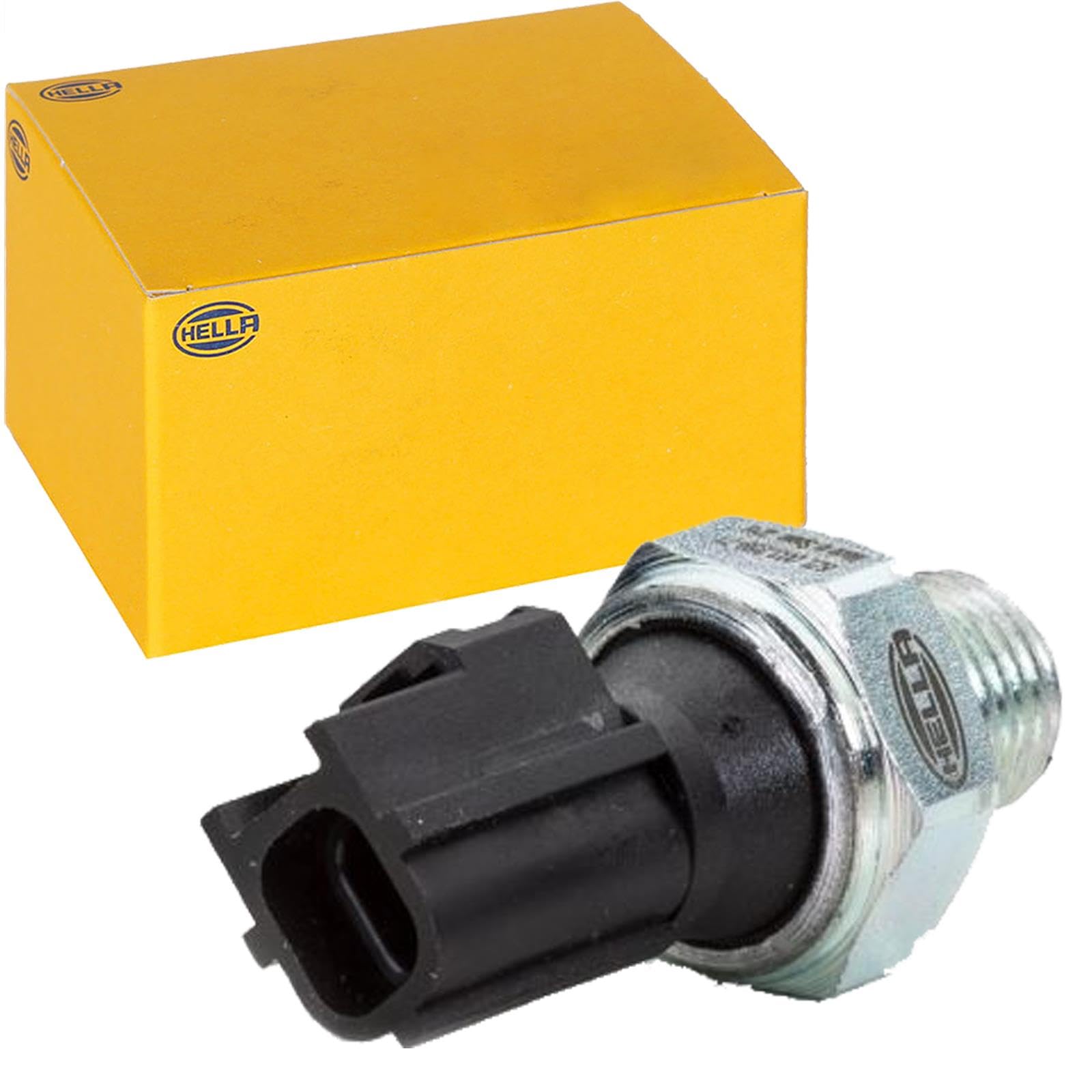 HELLA 6ZL 003 259-711 Oil Pressure Switch - 12V - 1-pin connector - Normally Closed Contact - Colour: Black