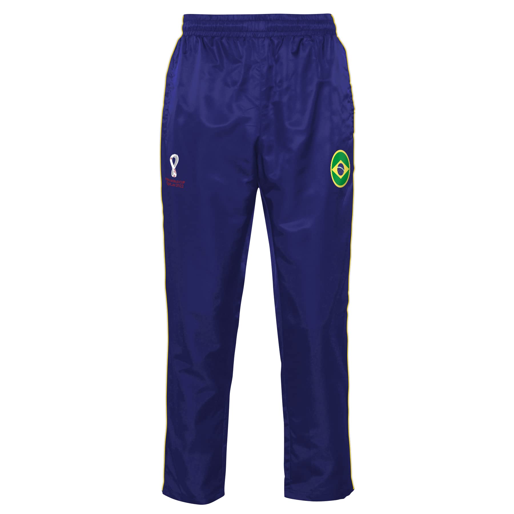 FIFA Official World Cup 2022 Training Football Tracksuit Bottoms, Kids, Brazil, Age 7 Blue