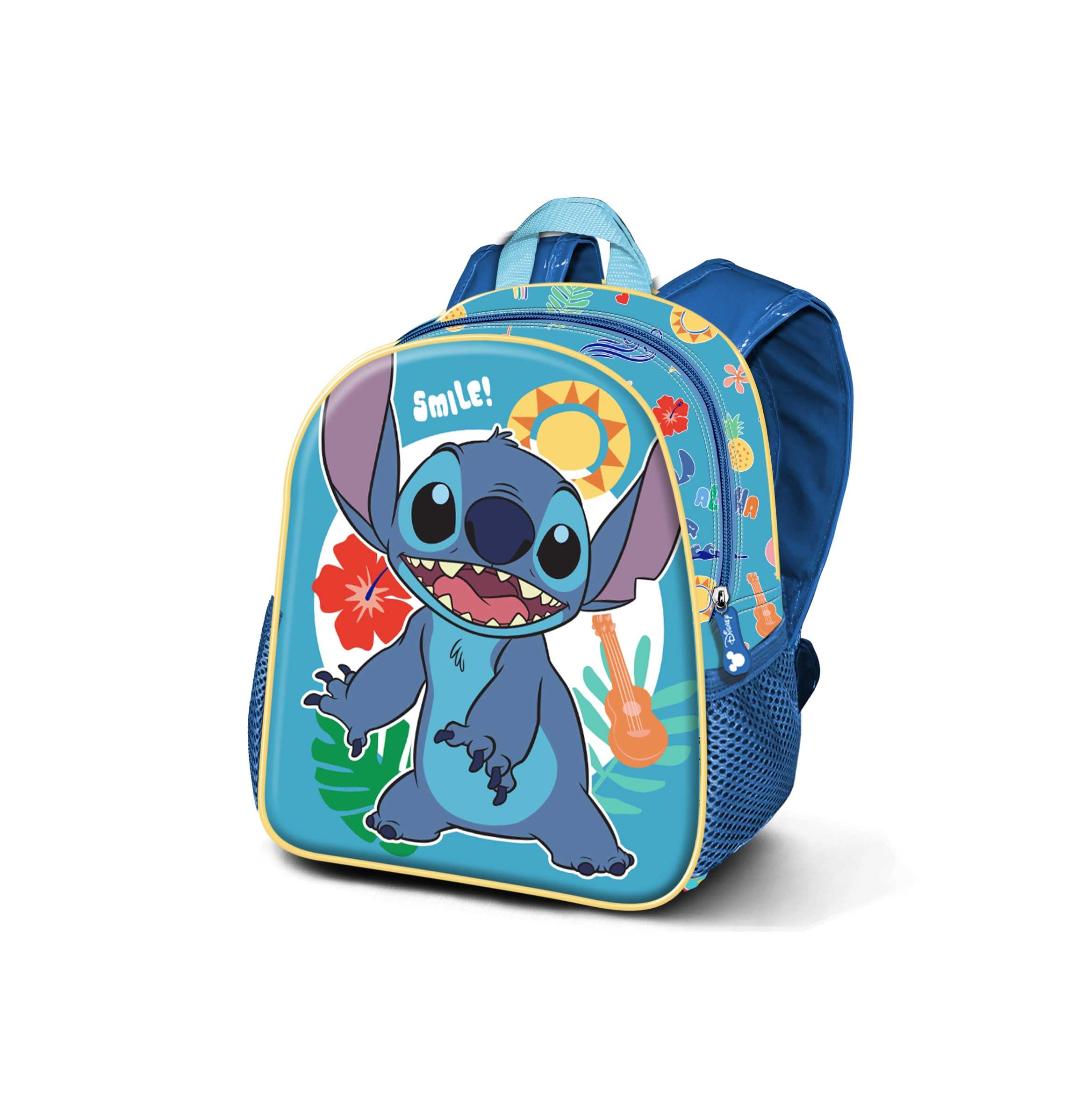 Disney Lilo and Stitch Smile-Small 3D Backpack, Multicolour, 26 x 31 cm