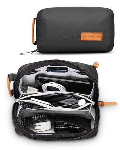 Tech Bag and Electronics Organizer Bag for Travel (Black)