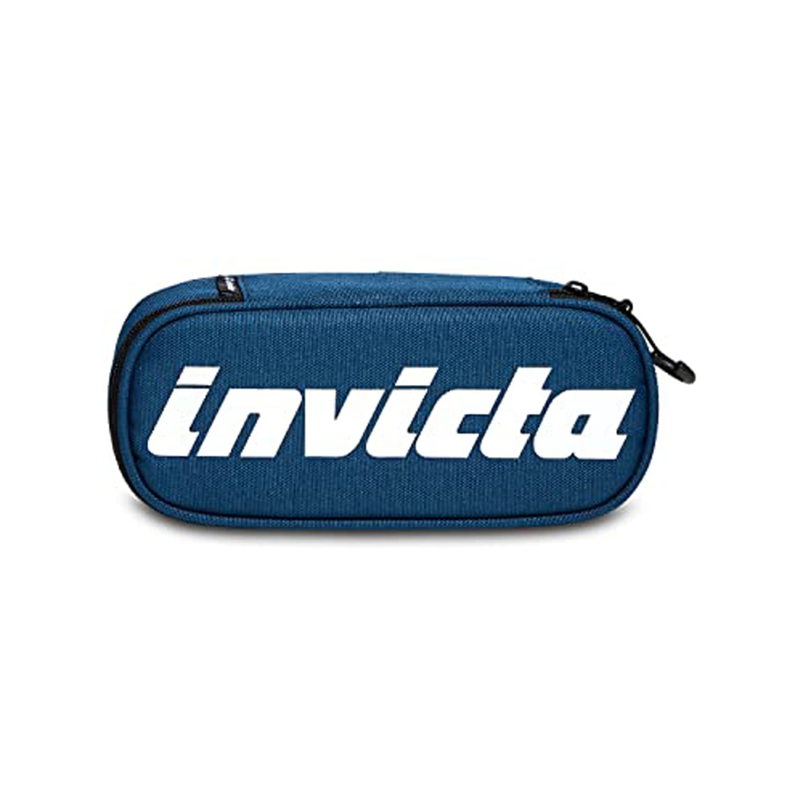 Pen holder Invicta LIP - School & Leisure - Blue with logo - With elastic pen holder
