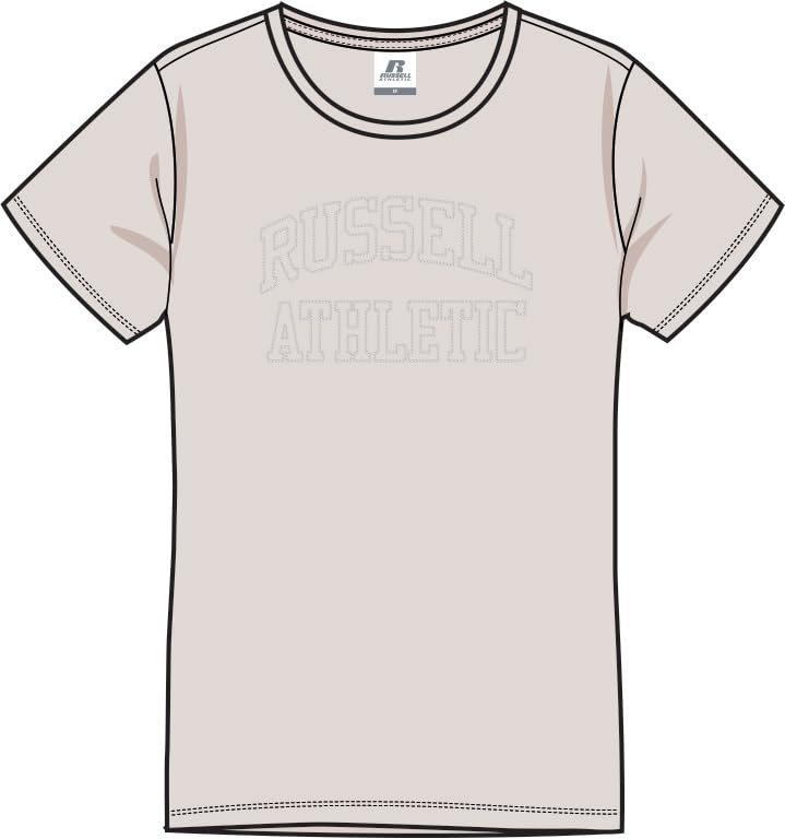 Russell Athletic A21102-PP-057 SS T-Shirt T-Shirt Women's Pastel Parchment Size XS