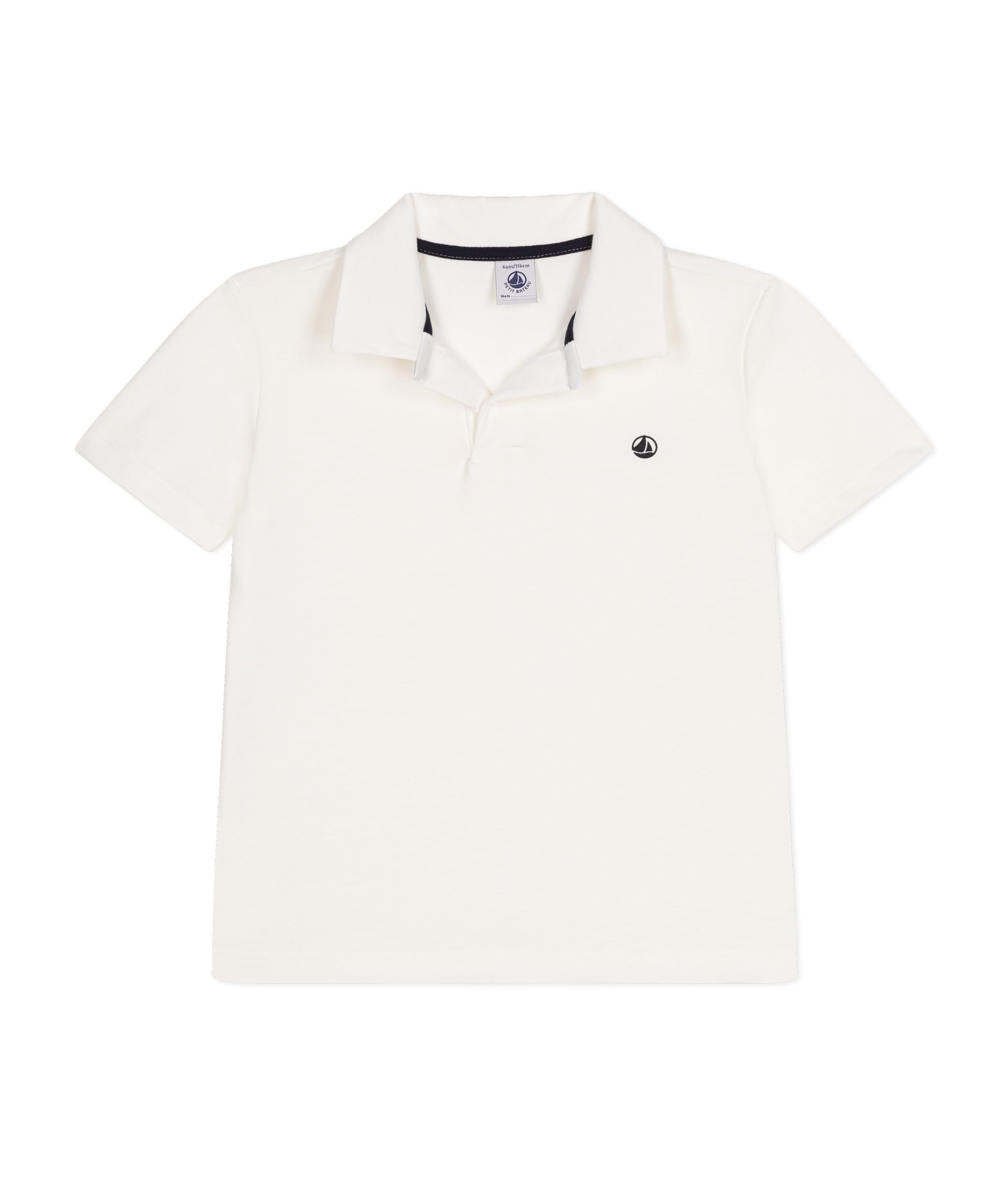 Petit Bateau Boy's A0a1v Polo Shirt, Marshmallow, 8 Years