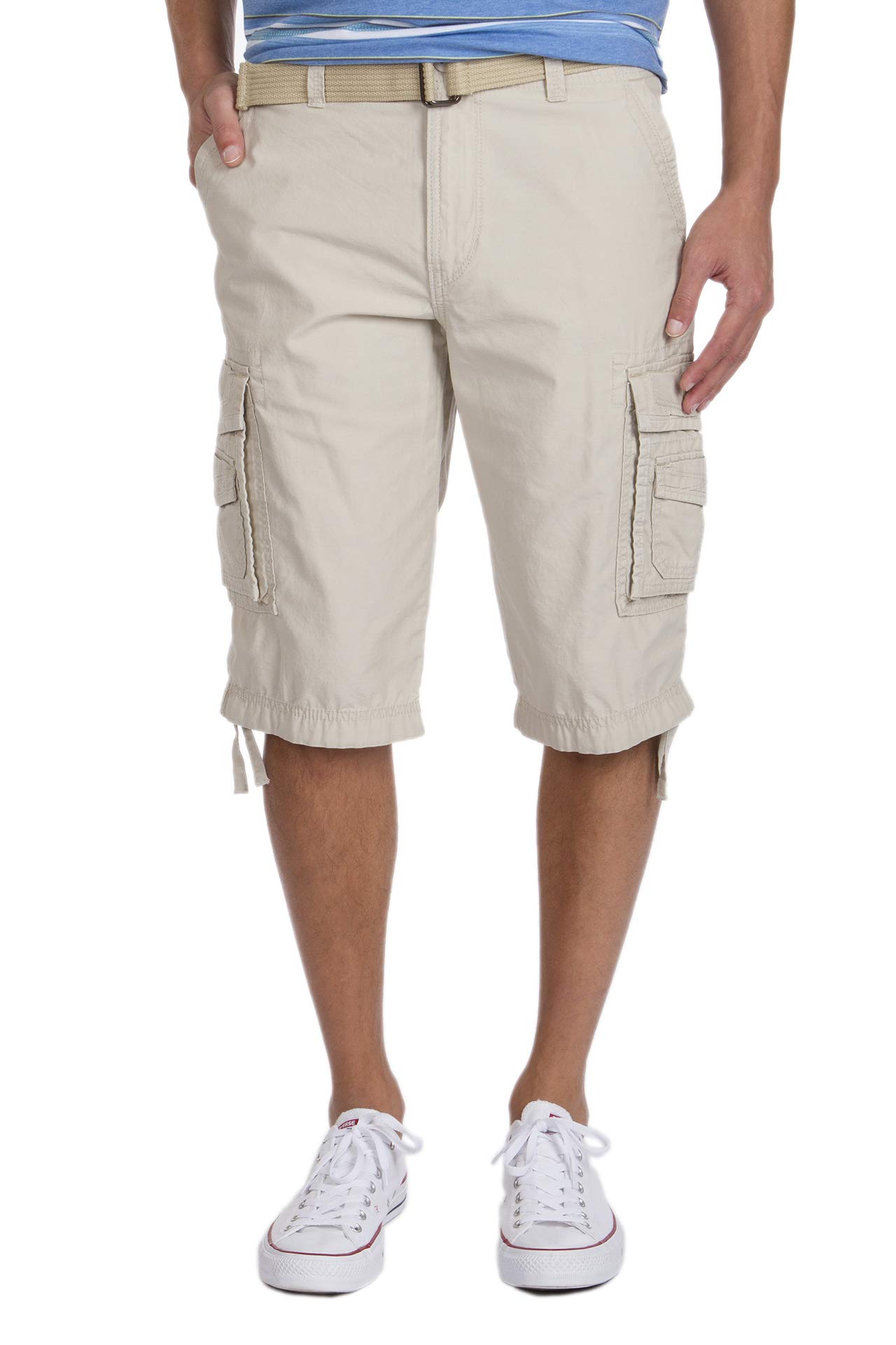 UNIONBAY Men's Cordova Belted Cargo Short Messenger - 50 - Sand