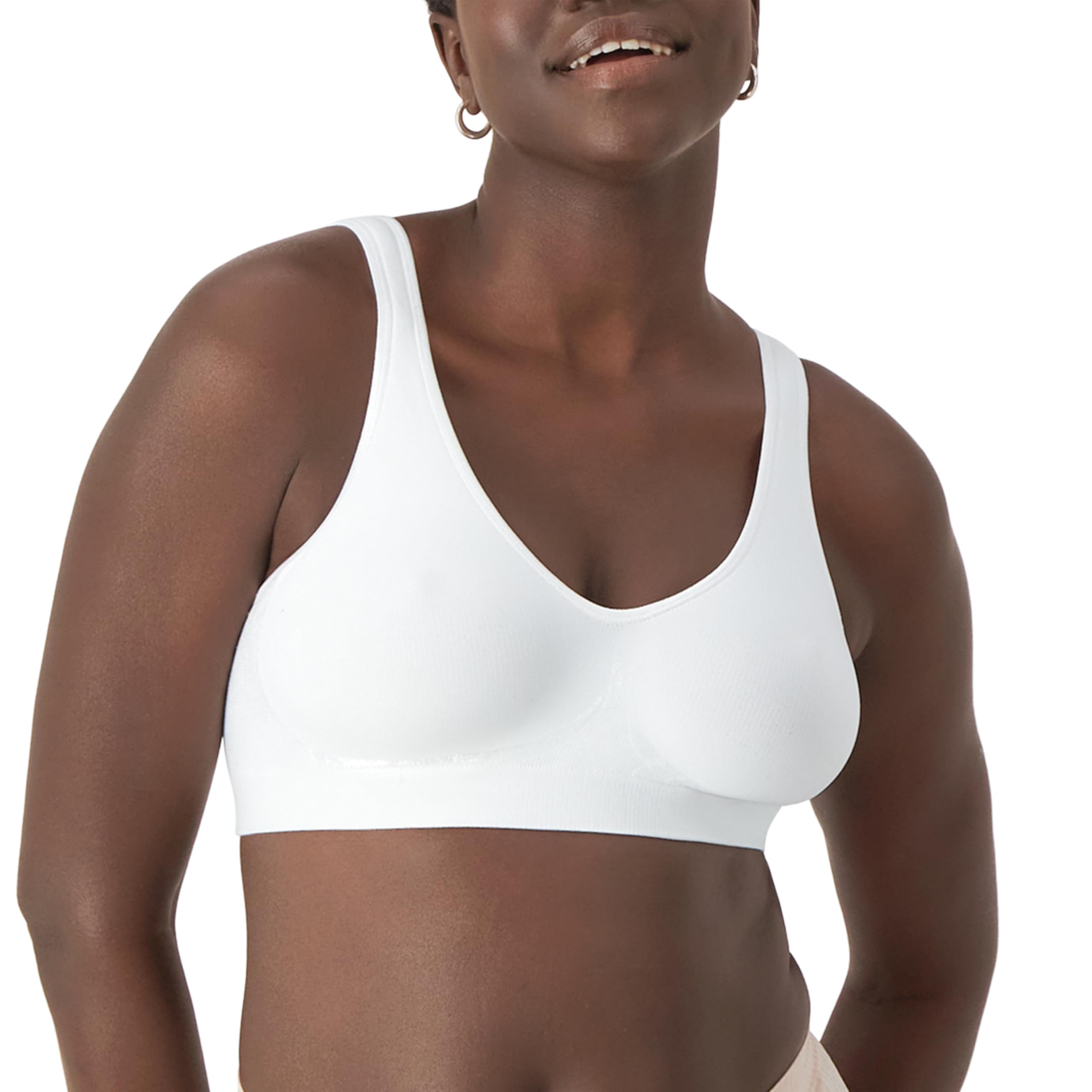 Bali Women's Comfort Revolution Wirefree With Smart Sizes bras, White, 3XL UK
