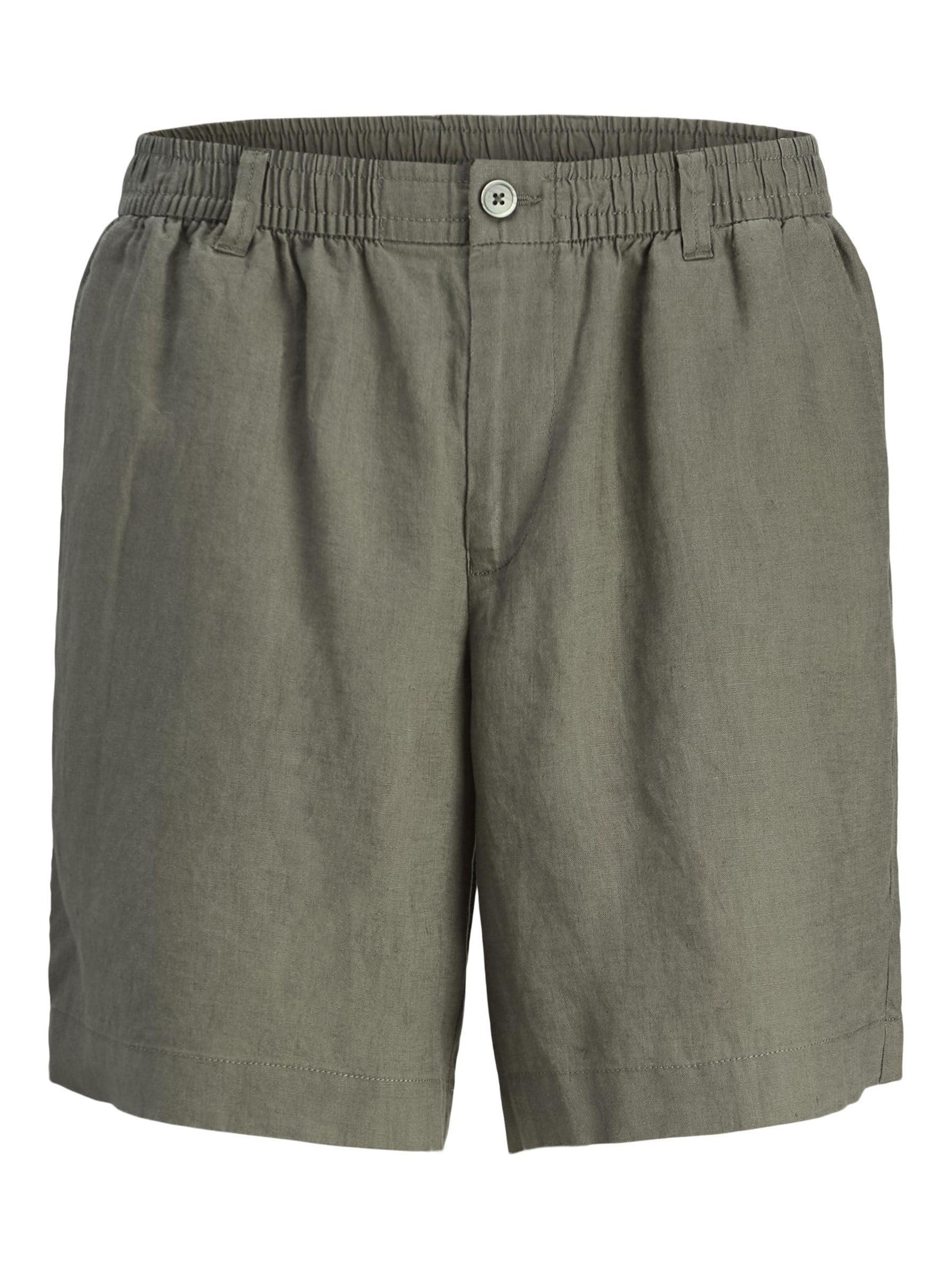 JACK & JONES Men's Jpstbill Lawrence Linen Shorts SRT Sn, Tea Leaf, M